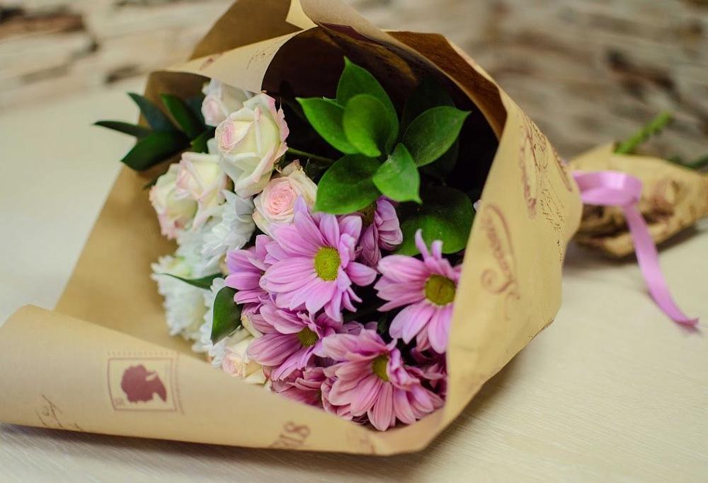 Букет цветов из: Розы и Хризантемы в Переславле-Залесском