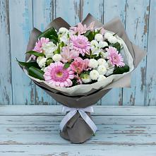 Букет цветов из:  Герберы, Альстромерии и Хризантемы #REPLACE_PRED# Переславле-Залесском