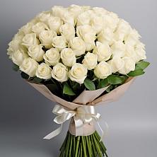 Букет 101 беля роза Белоснежка в Переславле-Залесском