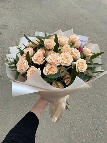 Букет Кремовые розы Латте в Переславле-Залесском