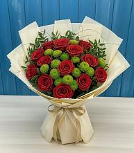 Букет цветов из:  Розы и Хризантемы в Переславле-Залесском