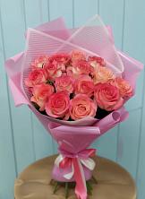 Букет 15 Розовых роз Равель в Переславле-Залесском