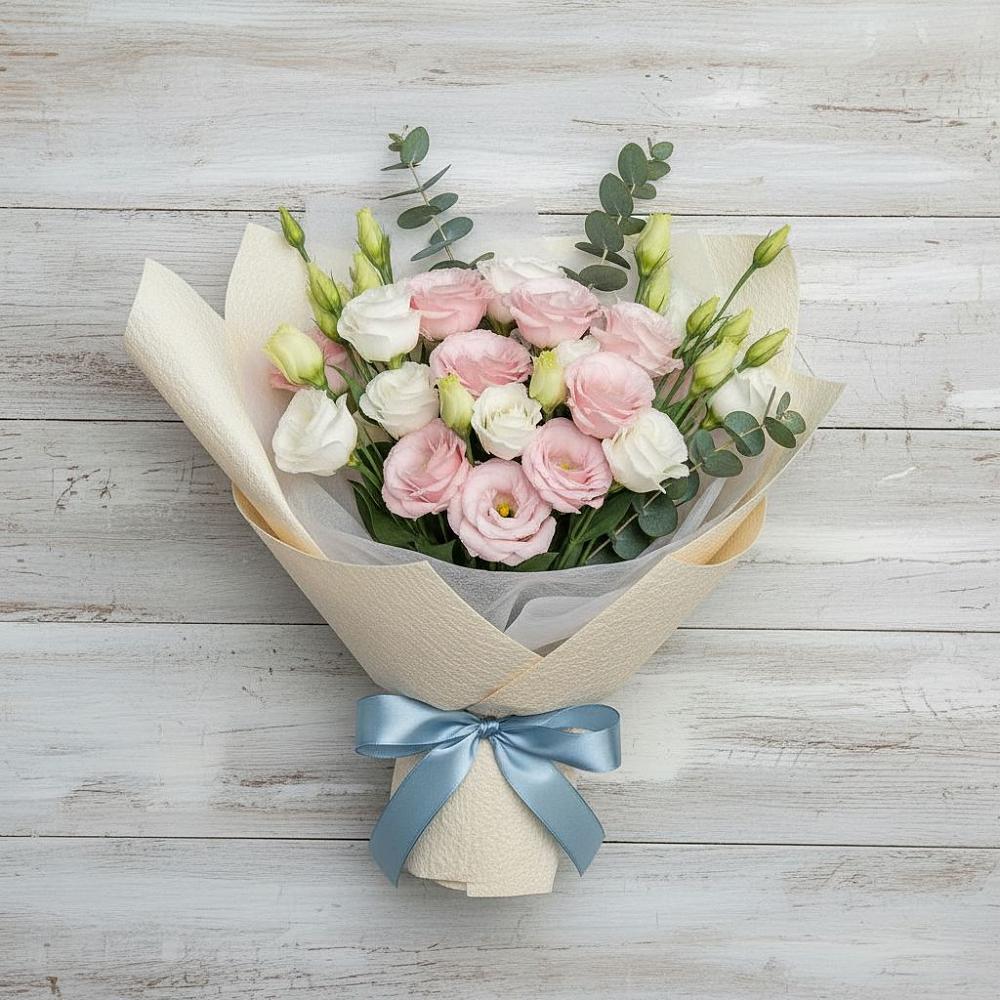 Букет цветов из: Лизиантусы в Переславле-Залесском