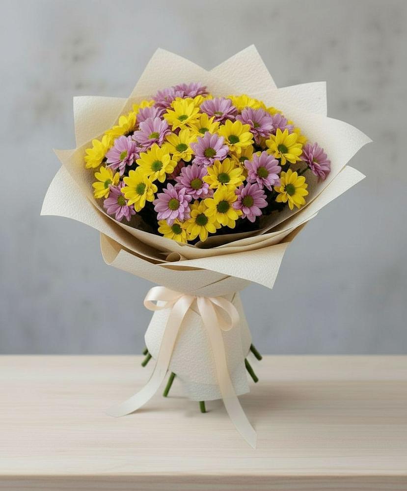 Букет цветов из: Хризантемы в Переславле-Залесском